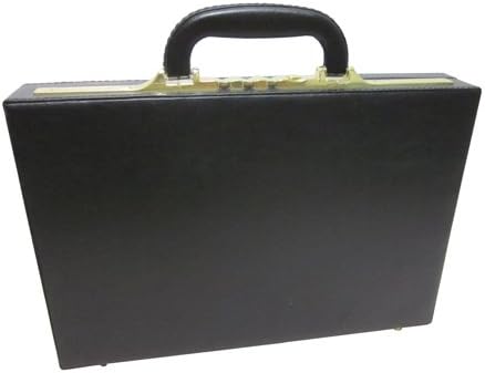AmeriLeather Slim Executive Faux Leather Attache Case (Black)