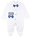 Lilax Baby Boy Jewels Crown Layette 4 Piece Gift Set 0-3 Months Royal Blue