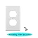 Outlet Covers Wall Plates -Duplex Outlet Covers, 1-Gang Standard Size Wall Plate for Outlets, Duplex Receptacle Wall Plate,Unbreakable Polycarbonate Thermoplastic,UL Listed (12-Pack,White)