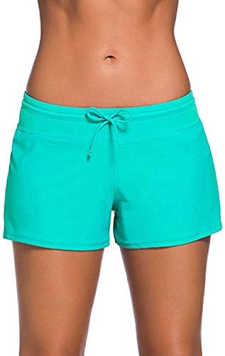 QDASZZ Women's Adjustable Swimsuit Tankini Bottom Board Shorts Comfort Quick Dry Stretch Board Short S-XXXL