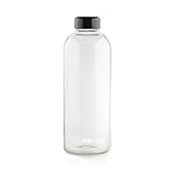 Glass Water Bottles 32 oz - by Kanrel | Best Bottle on Amazon for Essential Oils, Juicing, Milk, Tea, Kombucha, Smoothies, Juice, XL Large Dishwasher Safe with Reusable Leak Proof Lid | 32 ounce, 32oz