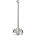 mDesign Metal Free-Standing Toilet Paper Holder with Stainless Steel Tube, Stand with Storage Roller Organizer for Bathroom Cabinet - Holds 3 Rolls Toilet Tissue - Hyde Collection - Satin