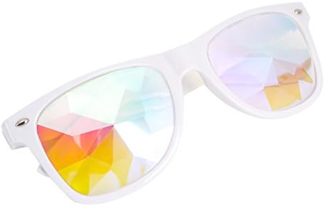 Kaleidoscope Prism Eyeglasses - Kaleidoscope Halloween Goggles, Crystal Lenses Cosplay Steampunk Goggles & Glasses for Halloween Costume, Cosplay Party Props