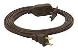 Prime EC670606 6-Foot 16/2 SPT-2 3-Outlet Indoor Cord, Brown