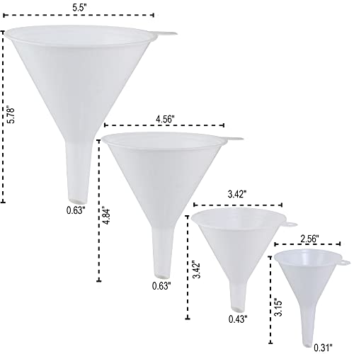KarZone Plastic Funnel for Automotive Use Kitchen Funnels for Filling Bottles, Jars
