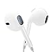 VEBE Earbuds, Sports Earphones with Horn Earbuds with Mic Stereo Wired In-Ear Earphones 3.5MM Jack Headphones for iPhone/Android (White-3)