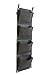 Prudance 4 Pockets Vertical Hanging Wall Garden Planter Grow Bags, Wall Mount Planter Grow Pockets for Flowers,Vegetables,Patio Wall Decor,Black, Large