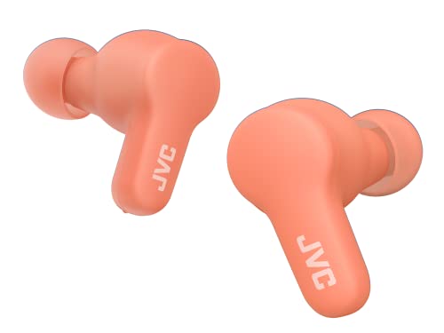 JVC HA-Z77T-P Gumy True Wireless Bluetooth Earbuds, Maximum 24 hours of playtime, Quick Charge, Single ear use, IPX4 water & sweat resistant, Compact charging case (Pink)