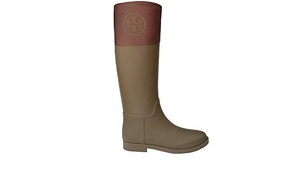 Amazon.com: Tory Burch Botas de lluvia Semi hule Shine Veg de piel  (Oliva/Almendra,), 6 : Ropa, Zapatos y Joyería