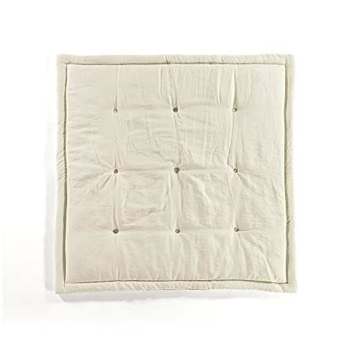 Lush Decor Baby Square with Border Play Mat, 36" x 36", Neutral