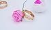 WDSHOW Rose Gold Plated Stainless Steel Heartbeat Design Rings