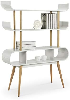 本棚 お洒落 無垢材の本棚小さなリビングルームの創造ディスプレイスタンドオフィスラック 研究誌は多目的子供の本棚ラック Color White 152 5 30cm 1 着後レビューで 送料無料 Size