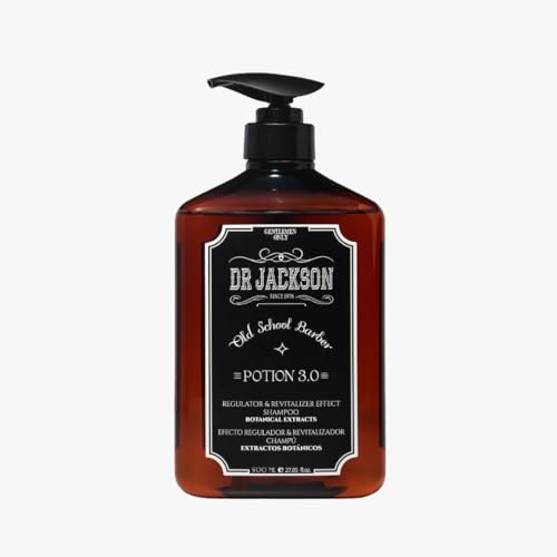 DR. JACKSON Natural Men's Shampoo 800 ml - Save Format, Daily Use 3 in 1 Anti-Dandruff Shampoo, Men's Oily Hair Shampoo and Detox, Anti-Hair Shampoo for Men - Shampoo Without Sulfates or Parabens