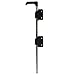 Black 24 Inch Key-Lockable Stainless Steel Drop Rod | Keyed Alike | NW38305KL-24SSB