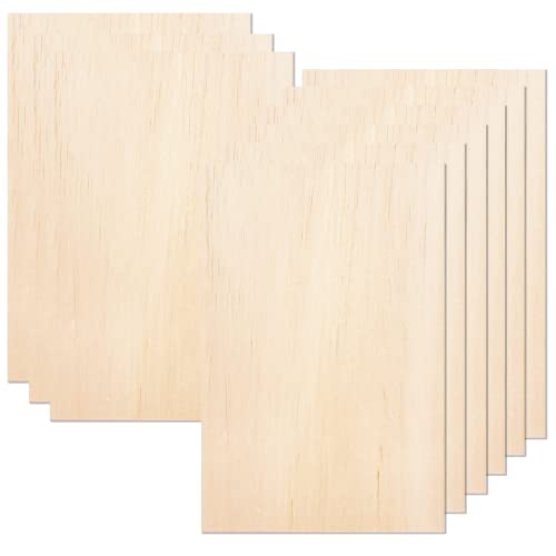 MUXGOA 20 Pcs Wood Sheets,Unfinished Balsa Wood Sheets for Crafts DIY Wood Sheets Thin Wood Sheets for Wooden DIY Ornaments,Scrabble Tiles,House Aircraft Ship Boat,School Projects(150x100x2mm)