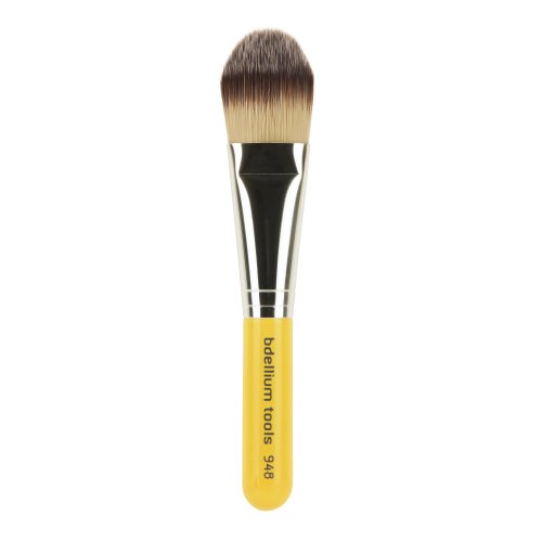 Bdellium Tools Travel Line Foundation Brush, Yellow