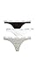 Calvin Klein Underwear Women's Carousel 3 Pack Thong, Multi, Large