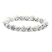 Amandastone Natural White Howlite Gemstone 8mm Round Beads Stretch Bracelet 7 Inch