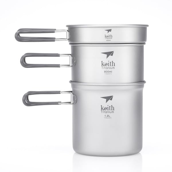 Keith titanuim pot and pan set Ti6014