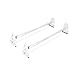 AA-Racks Model X37 Heavy Duty Rain Gutter Van Roof Rack Round Two Bar Set Steel Matte White