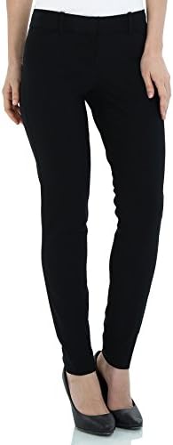 SATINATO Women's Casual Work Pants Skinny Slacks Leggings Comfort Mid Rise