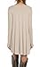LILBETTER Women's Long Sleeve Casual Loose Pocket Tunic Dress (Beige S)