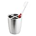 InterDesign Forma Metal Toothbrush Holder Stand for Vanity Countertops in Master, Guest, and Kids' Bathrooms, 1.5