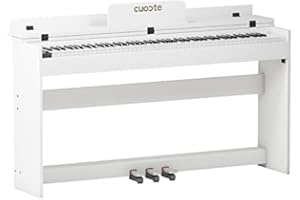 Pipleo Piano Keyboard 88 Keys, Beginner White Electric Piano Keyboard With Three Pedals, USB Midi Connecting and Audio Output