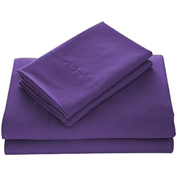 WAVVA Bedding Luxury 3-Pcs Bed Sheets Set- 1800 Hotel Collection Deep Pocket, Wrinkle & Fade Resistant (Twin, Prism Violet)