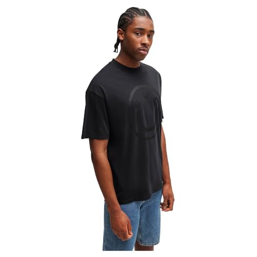 HUGO Oversized Tee_B 10229761 01 Maglietta, Black001, L Donna