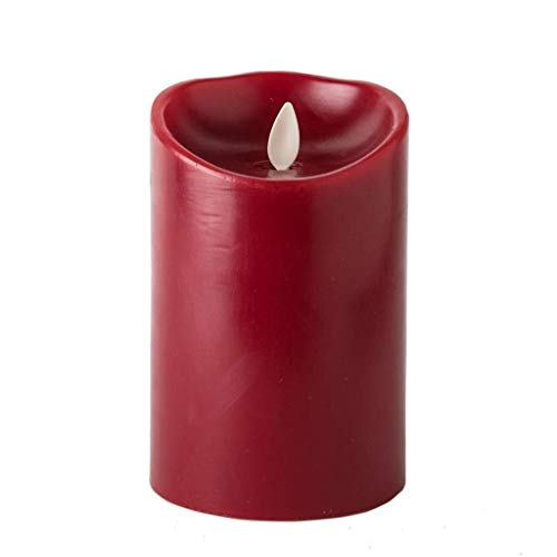 Darice Luminara Flameless Candle Cinnamon Scented Red Wax Classic