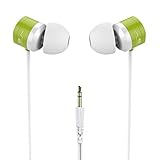 In Ear Earphones, USTEK WP-593 Earbuds Wired Headphones Waterproof IPX7 Compatible with All 3.5mm Enable Devices Color White&Green