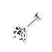 Tragus Earring Stud with Gem Cartilage Earring Stud Barbell 16G