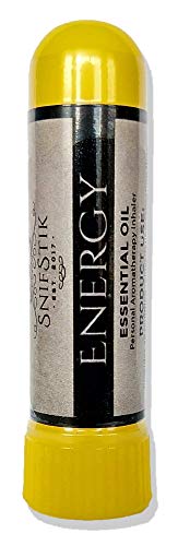 ENERGY Aromatherapy Nasal Inhaler | Personal Diffuser with ORGANIC Essential Oil Blend of Bergamot & Rosemary | BOOST ENERGY | ENHANCE FOCUS | INCREASE MOTIVATION, DRIVE & ALERTNESS