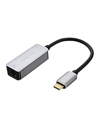 Adaptador USB C a RJ45, CableCreation USB 3.1 Tipo C a Gigabit Ethernet de hasta 1000 Mbps, compatible con MacBook Pro 2017, Surface Book 2 y más, color gris