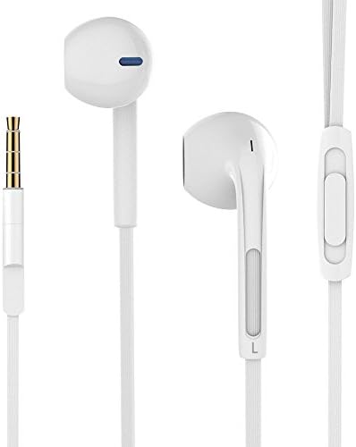 In Ear Headphones, Vomercy iPhone Earbuds with Mic Stereo Earphones with Volume Control White