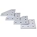 Boeray 10pcs Aluminum Alloy T Slot L Shape Joining Plate and 50pcs M5x8 Hex Screw and 50pcs T Nut for 2020 Series Aluminum Profile
