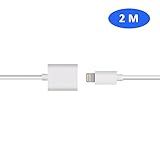 Hottsun Lightning Cable Extension Cord 2m / 6ft Female Lightning to Male Lightning Extender Connector Support Data Audio Charge for Apple iPhone 8 / 8 plus / 7 / 7 plus / 6 / 6S / iPad