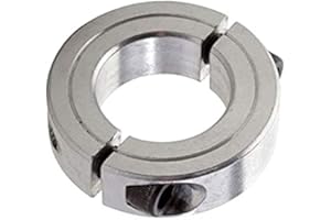 SUMMIT COLLARS & INDUSTRIAL SUPPLY Summit Collars CA2-125-1 Aluminum Double Split Clamping Collar, 1-1/4" Bore Size, 2-1/16" OD, with 1/4-28 x 3/4 Set Screw
