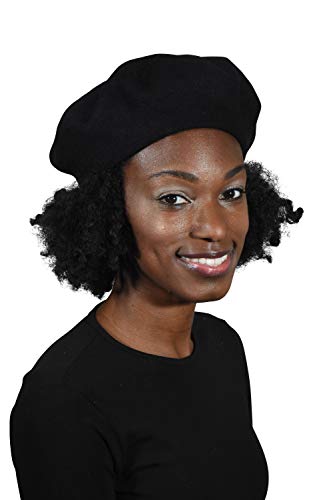 Landana Headscarves Wool Ladies Winter Beret (Black) - Thumbnail 4