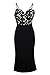 ZKESS Womens Sleeveless Bustier Lace Top Party Club Bodycon Dress Small Size Black