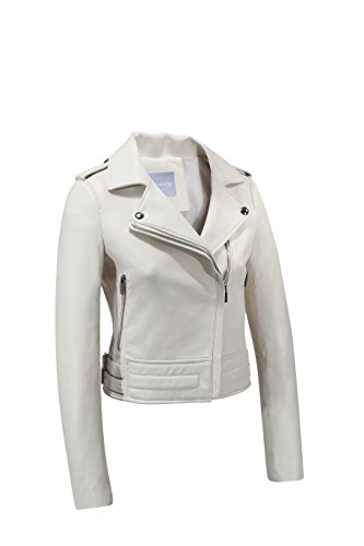 Giriani women s jacket genuine lambskin leather biker coat (large…