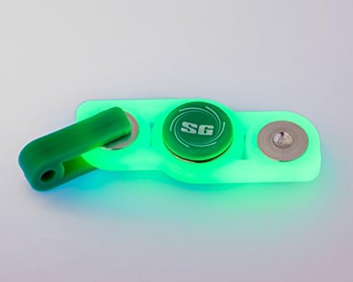 Spin Gadget fidget spinner toy with quick disconnect keychain perfect EDC for ADD ADHD anxiety fidgeting focus and addiction aka fidget gadget or fidget gidget MADE IN THE USA (Glow Aqua)