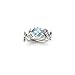 iLH Clearance Rings,ZYooh Women Floral Transparent Diamond Flower Vine Leaf Rings Engagement Wedding Rings Jewelry Gift (Silver, 7)