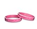 50 Pack Pink Ribbon Silicone Awareness Bracelets - Donation Rubber Bracelet - Breast Cancer Awareness Accessories - Wristbands and Jewelry - Support and Care for Women