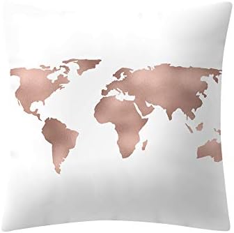NEEKY Fashion Romantic Rose Gold Pink Cushion Cover Square Pillow Case Home Decoration Pillow Case