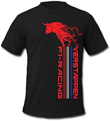 F1 MAX Verstappen 33 Grand Prix Formula One Red Bull Racing Black T-Shirt