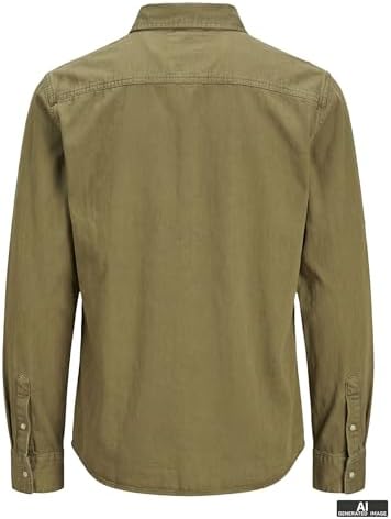 JJESHERIDAN SHIRT L/S NOOS, Camicia, Uomo, Verde (Forest Night), XXL