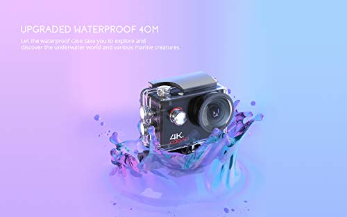 COOAU-Action-Cam-HD-4K-16MP-Webcam-PC-Mode-Subacquea-Impermeabile-fino-a-40M-Fotocamera-con-Caricabatterie-a-2-Scomparti-Telecomando-EIS-Stabilizzazione-Videocamera