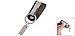 Split Ring Brown Faux Leather Key Holder Belt Keyring Keychain